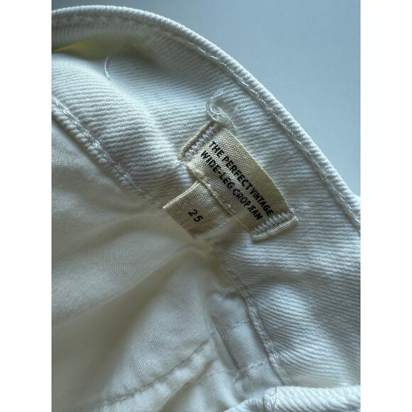 $128 Madewell Perfect Vintage Wide Leg Crop Jean - White - 25 - Picture 9 of 10